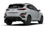 Rally Armor 22-23 Hyundai Kona N-Line Black UR Mud Flap w/White Logo - MF93-UR-BLK-WH