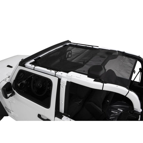 Rampage 2018-2019 Jeep Wrangler(JL) Sport 2-Door Mesh Shade Top - Black - 91817