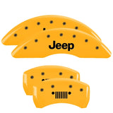 MGP 4 Caliper Covers Engraved Front & Rear MOPAR Yellow finish black ch - 42003SMOPYL
