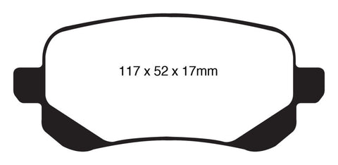 EBC 08-11 Chrysler Town & Country 3.3 Ultimax2 Rear Brake Pads - UD1326