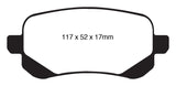 EBC 08-11 Chrysler Town & Country 3.3 Greenstuff Rear Brake Pads - DP61840