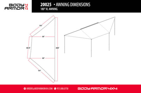 Body Armor 4x4 Sky Ridge 180XL w/ Mounting Brackets - 20025
