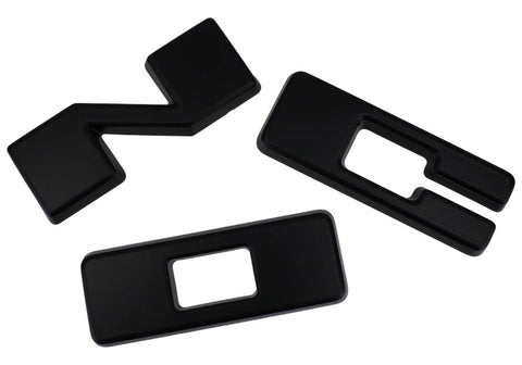 Ford Racing 2021+ Bronco Grille Lettering Overlay Kit - Black - M-1447-BLMB