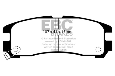 EBC 92-96 Mitsubishi Expo Greenstuff Rear Brake Pads - DP6738