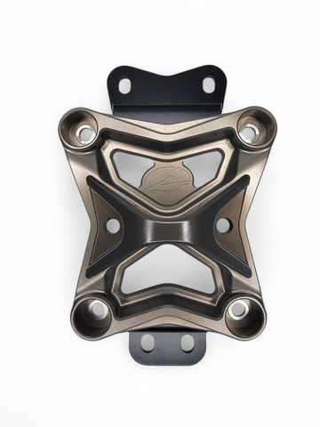 Elektric Offroad 2022+ Can Am X3 Maverick 10 Bolt Radius Rod Plate With Pull Hook (Gun Metal) - RRP210015