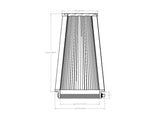 aFe POWER Universal Clamp-On Air Filter w/ D2 Dura-Dry Media - 6in F x 7.5in B x 5.5in T x 12in H - 21-60512V
