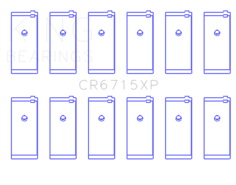 King Nissan TB42/TB45/TB48 L6 4.2L/4.5L/4.8L (Size STDX) Tri-Metal Perf Rod Bearing Set - CR6715XPSTDX