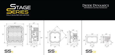 Diode Dynamics 17-22 Ford Super Duty Stage Series Backlit Ditch Light Kit - DD7559