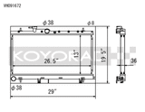 Koyo 03-07 Subaru Impreza WRX/STI (MT / w/ Filler Neck) Radiator - VH091672