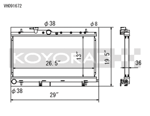 Koyo 03-07 Subaru Impreza WRX/STI (MT / w/ Filler Neck) Radiator - VH091672