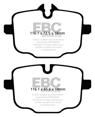 EBC 2021+ BMW M3/M4 3.0TT (G80/G82/G83 w/Cast Iron Rotors) Redstuff Rear Brake Pads - DP32089C