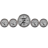 Autometer Silver 5 Pc Kit Box w/ Mech. Speedo / Elec Oil Press / Water Temp / Volt / Fuel Level - 1901