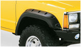 Bushwacker 84-01 Jeep Cherokee Cutout Style Flares 4pc Fits 2-Door Sport Utility Only - Black - 10912-07