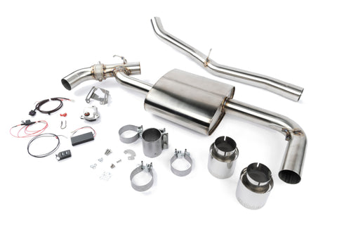 Dinan 17-24 Mini Cooper Clubman/Countryman S ALL4 (F54/F60) Valved Axleback Exhaust - Polished Tips - D660-0084