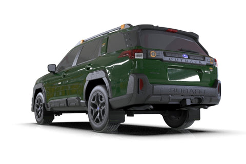 Rally Armor 2026 Subaru Outback Black UR Mud Flap w/Green Logo - MF136-UR-BLK-AGN