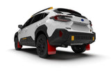 Rally Armor - 2024 Subaru Crosstrek (Wilderness Only) Red UR Mud Flap W/White Logo - No Drilling Req - MF116-UR-RD-WH