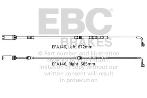 EBC 2008-2010 BMW M3 4.0L (E90) Front Wear Leads - EFA146
