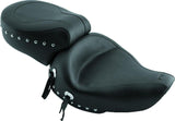 Mustang 91-05 Harley Dyna Wide Touring 1PC Seat w/Studs - Black - 75109