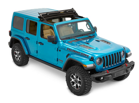 Bestop 20-26 Jeep Gladiator / 18-26 Wrangler JL Sunrider For Hardtop (Premium Black Twill) - 52454-17