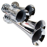 Kleinn Chrome Quad Horn/ 12.5In/10In/7.5In/6In - Chrome-Plated Zinc Alloy - 141