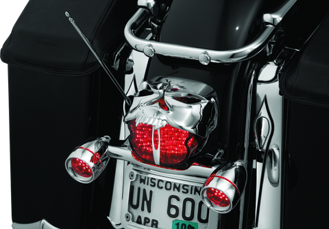 Kuryakyn Zombie Taillight Cover Chrome - 9009