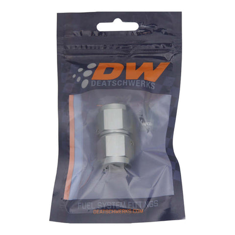 DeatschWerks 8AN Female Flare To 8AN Flare Female Swivel - Anodized Titanium - 6-02-0210
