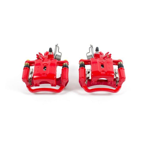 Power Stop 2001 Infiniti I30 Rear Red Calipers w/Brackets - Pair - S2856