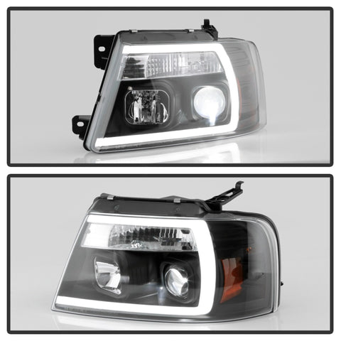 Spyder Ford F-150 04-08 High-Power LED Headlights - Black PRO-YD-FF15004PL-BK - 5088161