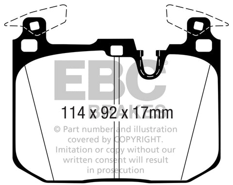 EBC BMW M2 / M3 / M4 Yellowstuff Front Brake Pads - DP42360R