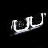 ANZO 2014-2015 Chevrolet Camaro Projector Headlights w/ U-Bar Black - 121508