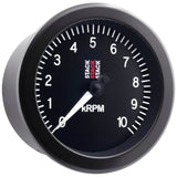 Autometer Stack Sport 88mm 0-10K RPM Tachometer - Black - ST100-010