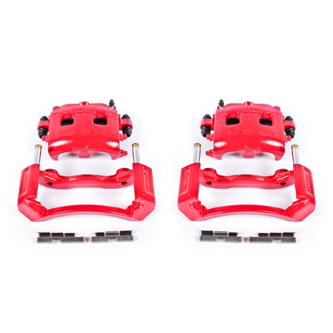 Power Stop 02-05 Dodge Ram 1500 Front Red Calipers w/Brackets - Pair - S4832