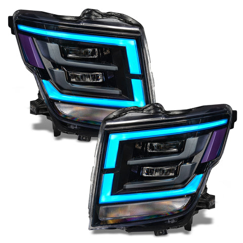 Oracle 21-22 Nissan Titan RGB+W Headlight DRL Upgrade - ColorSHIFT w/ Simple Controller - 1463-504