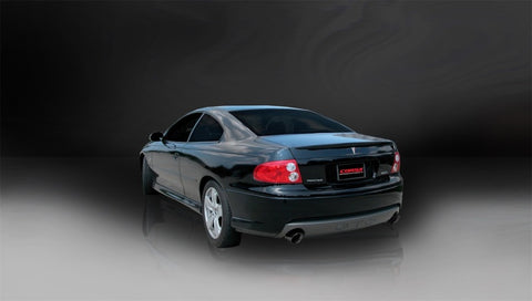Corsa 05-06 Pontiac GTO 6L V8 2.5in Sport Cat-Back Exhaust + XPipe w/Dual Exit Single 4in BlackTips - 14189BLK