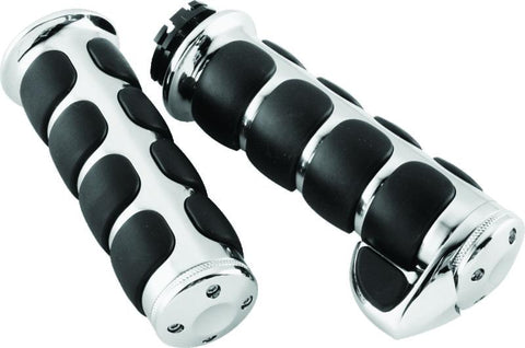 Kuryakyn ISO Grips With Throttle Boss Dual Cable Chrome - 6212