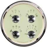 AutoMeter Gauge Quad 5in. 240 Ohm(e) to 33 Ohm(f) Elec Prestige Antique. Ivory - 2010