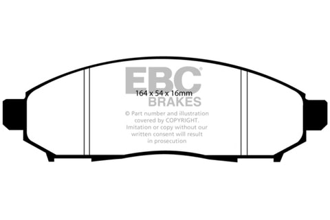 EBC 11+ Nissan Leaf Electric Greenstuff Front Brake Pads - DP21747