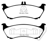 EBC 99-02 Mercedes-Benz M-Class (ML) ML320 3.2 Greenstuff Rear Brake Pads - DP61437