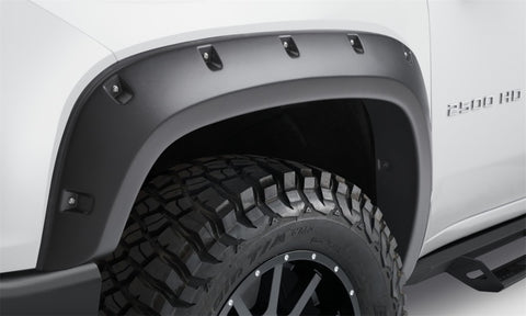 Bushwacker 19-21 Chevrolet Silverado 2500 / 3500 HD (Excl. Dually) Forge Style Flares 4pc - Black - 48146-08