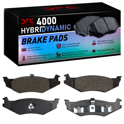 DFC 89-10 Plymouth Sundance Rear 4000 Hybridynamic Brake Pads - 4000-0512-00