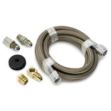 Autometer #4 Braided SS Line (-4AN) 6ft -4AN and 1/8in NPTF Fittings - 3228