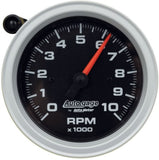 AutoMeter Tachometer Gauge 10K RPM 3 3/4in Pedestal w/Ext. Shift-Light - Black Dial/Black Case - 233908