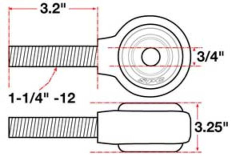 SPC Performance xAxis Rod End Ball Joint - 15750