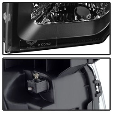 xTune Ford F150 09-14 Projector Headlights Halogen Model Only LED Halo Black PRO-JH-FF15009-CFB-BK - 9032226