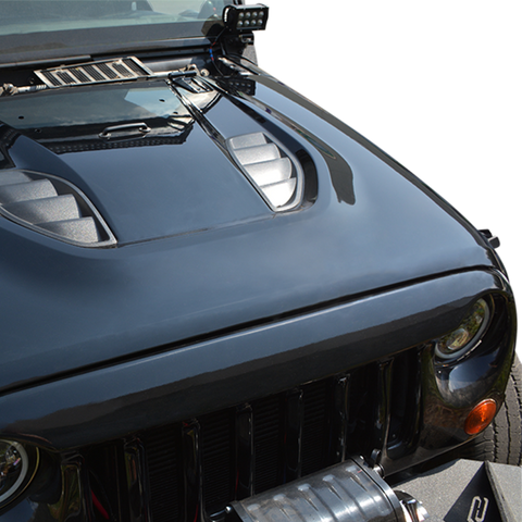 DV8 Offroad 07-18 Jeep Wrangler JK Rubicon 10th Anniversary Replica Hood - HDMB07-TA