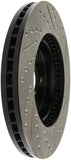 StopTech 02 Lexus ES 250/300/330/350 / 05-07 Toyota Avalon Slotted & Drilled Right Front Rotor - 127.44125R