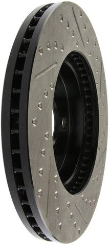 StopTech 02 Lexus ES 250/300/330/350 / 05-07 Toyota Avalon Slotted & Drilled Right Front Rotor - 127.44125R