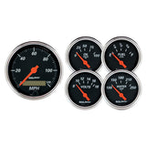 Autometer Designer 3-3/8in & 2-1/16in Kit Box-Elec Speedo & Elec Oil Press H2O Temp Volt Fuel Level - 1421