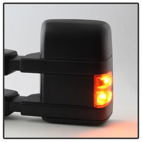 xTune Ford Superduty 08-15 L&R Extendable Power Heated Adjust Mirror Amber MIR-FDSD08S-PW-AM-SET - 9935756