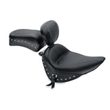 Mustang 00-15 Harley Softail Standard Rear Tire Standard Touring Solo Seat w/Driver Backrest - Black - 79710